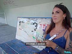 Erik Everhard In Inked Brunette With Big Juggs Fucks Erik Outdoors