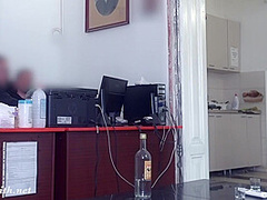 Jeny Smith caught naked in hostel. Reception guys are shocked. Real situation ***