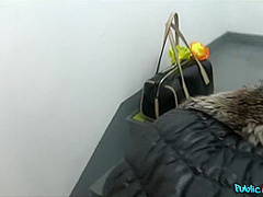 Dark Haired Beauty Fails At Game, Win