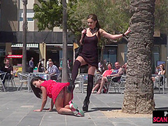 Busty babe full naked outdoor in public bcs mistress demands