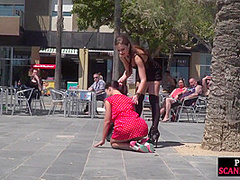 Busty babe full naked outdoor in public bcs mistress demands