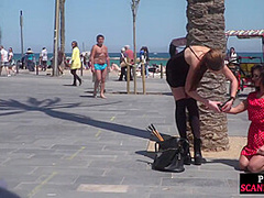Busty babe full naked outdoor in public bcs mistress demands