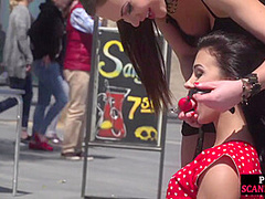 Busty babe full naked outdoor in public bcs mistress demands