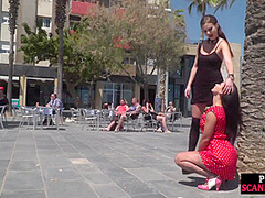 Busty babe full naked outdoor in public bcs mistress demands