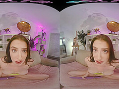 Sexy chick you met at the club teases you in VR