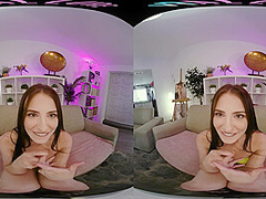 Sexy chick you met at the club teases you in VR