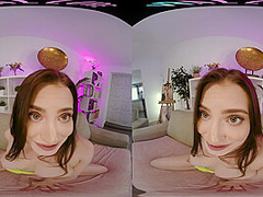 Sexy chick you met at the club teases you in VR