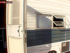 Oiled MILFs enjoy deepthroating outdoor reverse gangbang