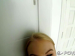 Cute Blonde Sucking That Cock Hard