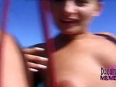 Parasailing With Three Hot Spring Breakers