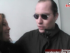 German Mature Milf pick up on Street for casting with anal try