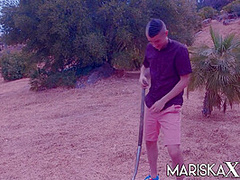 Busty Babe Ass Fucked Outdoors With Mariska X, Lady Lyne And Sam Bourne