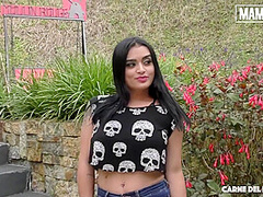 Enjoys Two Cocks In Her Wet Pussy - Julia Cruz