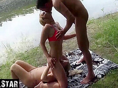 Teenygirl Squirts In Milfs Mouth
