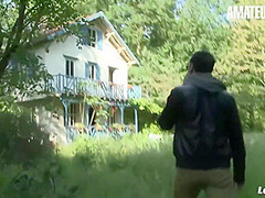 Big Ass French Blonde Gets A Hard Anal Fuck In Her Garden