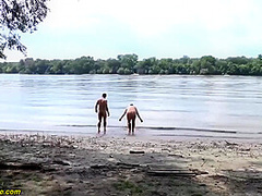 bbw mom loves stepson on public beach
