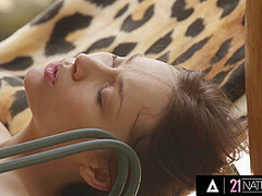 ***NATURALS - Horny Macy Enjoys Passionate Sex Outside In The Garden And Gets Sprayed With Cum