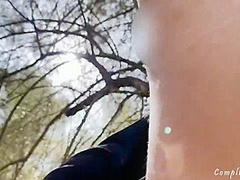 Fucking A Hot Milf In The Forest With Cum In Her Mouth