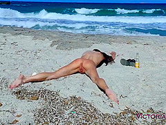 Horny Wife In Action With A Dildo On The Beach Victoria Kai