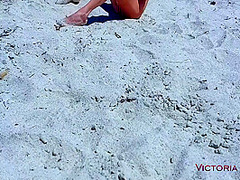 Horny Wife In Action With A Dildo On The Beach Victoria Kai