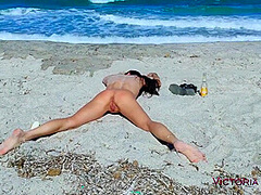 Horny Wife In Action With A Dildo On The Beach Victoria Kai