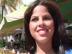 Cute Latina Babe Jasmine Gets Picked Up At Miami Beach By Her First Bbc