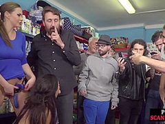 Pathetic slut used in public deepthroat and rimjob ***