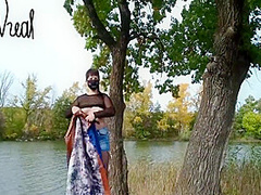 Striptease From Hot Milf By The Lake