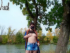 Striptease From Hot Milf By The Lake