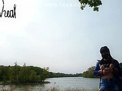 Striptease From Hot Milf By The Lake