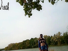 Striptease From Hot Milf By The Lake