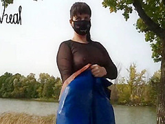 Striptease From Hot Milf By The Lake