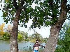 Striptease From Hot Milf By The Lake