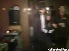 College sluts ride dicks as others watch