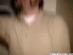 College sluts ride dicks as others watch