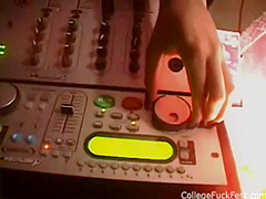 College sluts ride dicks as others watch