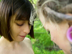 Alternative Girls Get Anal Fucked In The Nature - Atm, Outdoor Public, Gapes