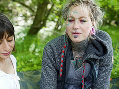 Alternative Girls Get Anal Fucked In The Nature - Atm, Outdoor Public, Gapes