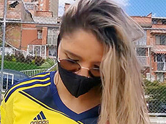 I Was Dared To Play Football With My Lovense Lush On, Watch How I Squirt On My Pants!