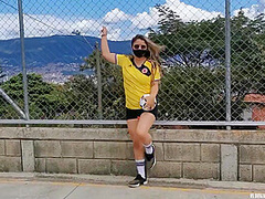 I Was Dared To Play Football With My Lovense Lush On, Watch How I Squirt On My Pants!