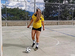 I Was Dared To Play Football With My Lovense Lush On, Watch How I Squirt On My Pants!