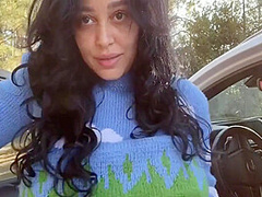 Woman Masturbates And Talks Dirty In Her Car And Cabin