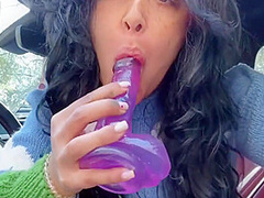 Woman Masturbates And Talks Dirty In Her Car And Cabin