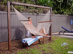 Gorgeous Redhead Chick With Big Naturals Pleases Joh With Aria Kai And Johnny The Kid