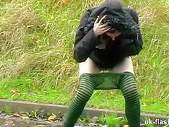 Lassie Pissing And Masturbating In Public