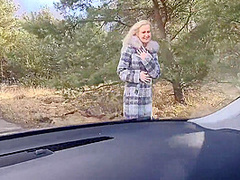 Blowjob & Solo In The Car
