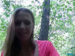 Long Haired Babe Made Love Outside 2