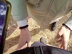 Real Forest Walking With Remote Toy In Panties End With Handjob And Cum Fountain - Rose Blue01