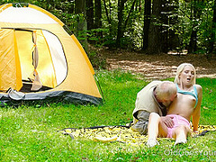Teen Goes Wild Camping And Fucks An Old Man