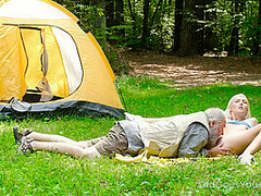 Teen Goes Wild Camping And Fucks An Old Man
